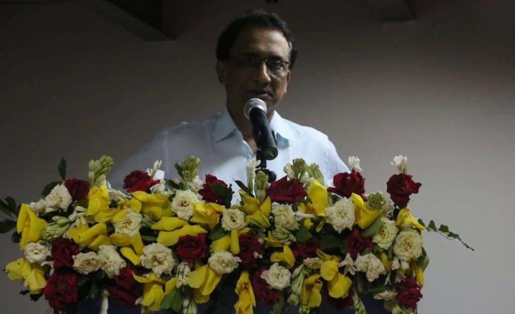 Abid Sir giving Speech